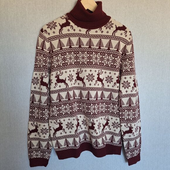 💙 NWOT ASOS Turtleneck Warm Cozy Knit Sweater Size M/L Nordical Fall Winter Rei - Picture 7 of 7